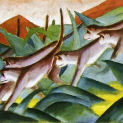 Monkey Frieze" - Franz Marc Cubist - Style Oil Painting Replica - Hand - painted in Dafen Village Studios