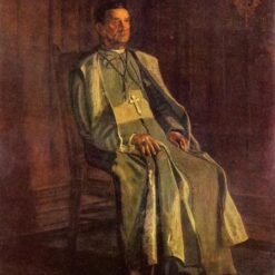 Authentic-Looking Handmade Oil Painting of 'Monsignor Diomede Falconia' in Realism by Thomas Eakins (1905) - A Dafen Village Treasure