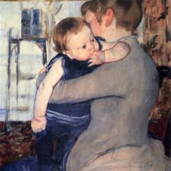 Authentic-looking Replica of Mary Cassatt's 'Mother And Child' (1889) - Impressionist Genre Painting Oil Painting Handmade in Dafen Village