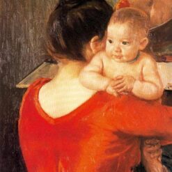 Exquisite Impressionist Masterpiece: 'Mother and Child' by Mary Cassatt (1900), Oil on Canvas at Brooklyn Museum