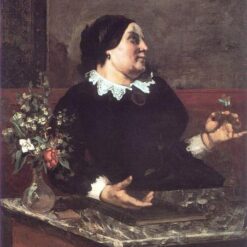 Gustave Courbet's Timeless 1855 'Mother Gregoire' Realist Portrait - Oil on Canvas Replica, Inspired by the Art Institute of Chicago's Collection