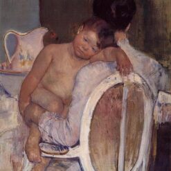 Exquisite Handmade Reproduction of Mary Cassatt's 'Mother Holding a Child in Her arms' - Impressionist Genre Painting in Oil on Canvas from Dafen Village