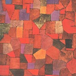 Authentic-Looking 'Mountain Village (Autumnal)' by Paul Klee - Abstract Art Inspired Oil Painting on Panel from Dafen Village