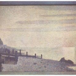 Custom-Made Oil on Canvas Painting Inspired by Georges Seurat's 'Mouth of the Seine at Honfleur, evening' (Embouchure de la Seine à Honfleur, soir) - Unique Creations Tailored to Your Taste by Dafen Village Studios