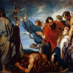 Dafen Village Hand-Painted “Mozes and the brass snake” INSPIRED BY Anthony van Dyck's 1618 - 1620 Baroque Religious Masterpiece for Art Aficionados