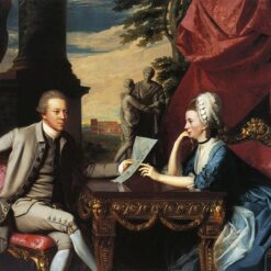 Large-Scale Hand-Painted Reproduction of Mr. and Mrs. Ralph Izard INSPIRED BY John Singleton Copley’s 1775 Neoclassical Portrait at Museum of Fine Arts, Boston