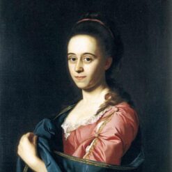 Meticulously Crafted Hand-Painted Replica of Mrs. Joshua Henshaw II INSPIRED BY John Singleton Copley’s c.1772 Neoclassical Portrait