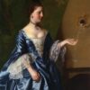 Large-Scale Hand-Painted Replica of Mrs. Alice Hooper INSPIRED BY John Singleton Copley’s c.1763 Neoclassical Gem