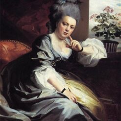 Large-Scale Hand-Painted Reproduction of Mrs. Clark Gayton INSPIRED BY John Singleton Copley’s 1779 Neoclassical Portrait at Detroit Institute of Arts