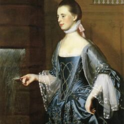 Dafen Village Hand-Painted Oil Canvas: Mrs. Daniel Sargent (Mary Turner Sargent) INSPIRED BY John Singleton Copley’s 1763 Neoclassical Portrait Masterpiece
