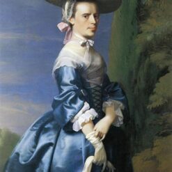 Dafen Village Hand-Painted Oil Canvas Replica: Mrs. Nathaniel Allen (Sarah Sargnet) INSPIRED BY John Singleton Copley’s c.1763 Neoclassical Portrait Masterpiece