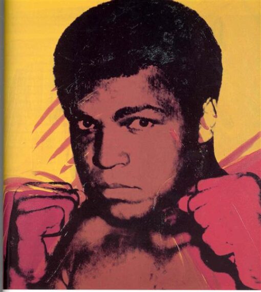 Authentic-looking Pop Art Portrait Oil Painting – Inspired by Andy Warhol’s ‘Muhammad Ali’ (1979), Handmade in Dafen Village for Interior Enhancement and Art Connoisseurs