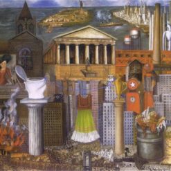 Custom Oil Painting Inspired by Frida Kahlo’s My Dress Hangs There – Hand-Painted Naïve Art & Surrealist Reproduction from DaFen Village Studio | Symbolic Mexican Fine Art for Home, Office, and Gallery Décor