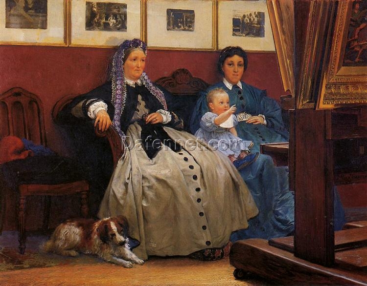 Exquisitely Hand-Painted Oil Artwork Inspired by Sir Lawrence Alma-Tadema’s ‘My Studio’ (1867) – A Charming Romantic Genre Replica from Dafen Village for Art Aficionados and Studio Scene Enthusiasts