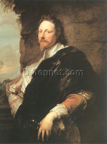 Dafen Village Handmade Replica of Anthony van Dyck’s “Nicholas Lanier” – A Baroque Portrait Gem on Oil Canvas
