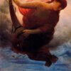 Hand-Painted Museum-Quality Reproduction INSPIRED BY Böcklin’s Iconic Night Allegorical Painting