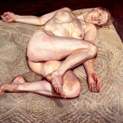 Exquisitely Hand - Painted "Night Portrait" Inspired Expressionist Nude Oil Painting by Dafen Village Studios - A Mesmerizing Artwork for Art Aficionados