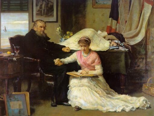 Réplica pintada a mano de alta calidad inspirada en ’North West Passage“ de John Everett Millais (1874): pintura al óleo de género realista de los estudios de la aldea de Dafen, para los amantes del arte que buscan obras de temática marítima en Google