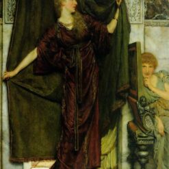 Not at Home Sir" - Inspired by Sir Lawrence Alma-Tadema's 1879 Romantic Genre Oil Painting, Handmade Reproduction from Dafen Village Studio