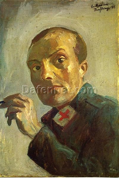 Verist Self – Portrait Replica: Self – Portrait as a Nurse INSPIRED BY Max Beckmann