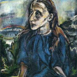 Authentic Expressionist Style Oil Painting - 'Portrait of a Young Girl' by Kokoschka - Dafen Village's Exclusive Creation