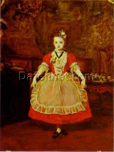 Authentic – Looking Reproduction of John Everett Millais’ “The Minuet” (1866) – Oil Painting from Dafen Village Celebrating Romanticism and the Beauty of Dance, Coveted by Art Collectors Searching on Google