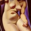 Tamara de Lempicka-Inspired "Nude with Dove" – Iconic Art Deco Nude Painting for Timeless Home & Office Décor | DaFen Village Studio