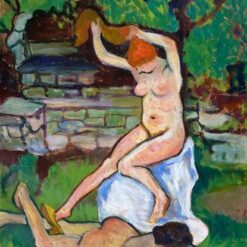 Authentic - Style Oil Painting - "Nudes" Inspired by Valadon - Dafen Village's Exclusive Creation