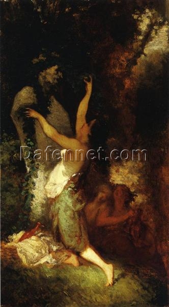Custom-Sized Realist Mythological Painting “Offering to Pan” Inspired by Jean-Francois Millet’s 1845 Masterpiece – Handmade in Dafen Village to Fit Your Space