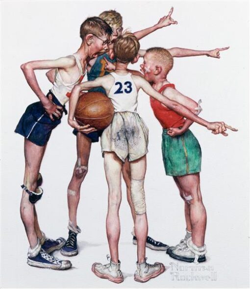 Dafen Village’s Authentic – looking Replica of Norman Rockwell’s 1951 ‘Oh Yeah’ – Perfect for Decorating with a Touch of Retro American Charm