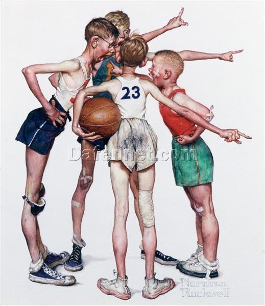 Dafen Village’s Authentic – looking Replica of Norman Rockwell’s 1951 ‘Oh Yeah’ – Perfect for Decorating with a Touch of Retro American Charm