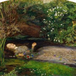 High - Quality Hand - Painted Replica of John Everett Millais' "Ophelia" (1851 - 1852) - Romantic Literary Painting Inspired Oil on Canvas for Art Enthusiasts in UK and Worldwide