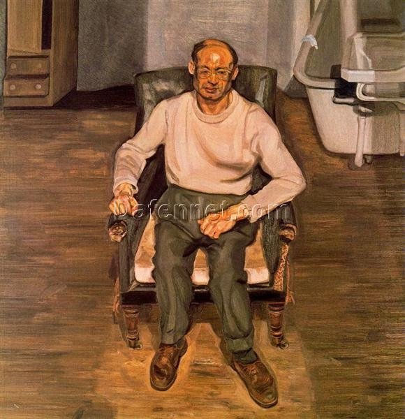 Exquisitely Hand – Painted “Paddington Interior, Harry Diamond” Inspired Expressionist Portrait Oil Painting by Dafen Village Studios – A Captivating Artwork for Art Aficionados