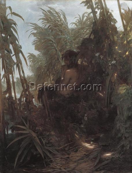 Large – Format Symbolist Wall Art INSPIRED BY Böcklin’s Iconic Pan Among the Reeds