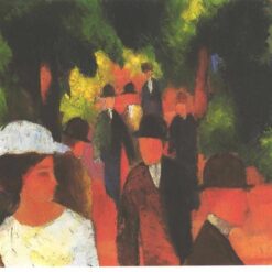 High - Quality Hand - Painted Replica from Dafen Village - August Macke's 1914 'Parkway' Expressionist Genre Oil Painting on Canvas