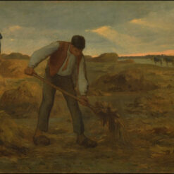 Custom-Sized Realist Genre Painting "Peasant Spreading Manure" Inspired by Jean-Francois Millet's 1854 - 1855 Masterpiece - Handmade in Dafen Village