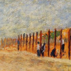 Custom-Made Oil on Canvas Painting Inspired by Georges Seurat's 'Peasants Driving Stakes' - Unique Creations Tailored to Your Taste by Dafen Village Studios