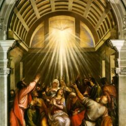 Titian’s Pentecost – 1545 Mannerist Religious Oil Painting Reproduction
