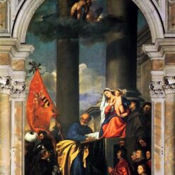 The Madonna of the Pesaro Family – Titian’s High Renaissance Religious Oil Painting Reproduction from DaFen Village Studio