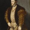 Royal Renaissance Portrait – Philip II of Spain Inspired by Titian – Handmade Oil Painting for Classic Interiors