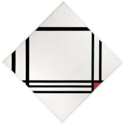 Authentic - Looking Reproduction of "Picture No. III" by Piet Mondrian Inspired by Neoplasticist Aesthetics for Interior Decorators