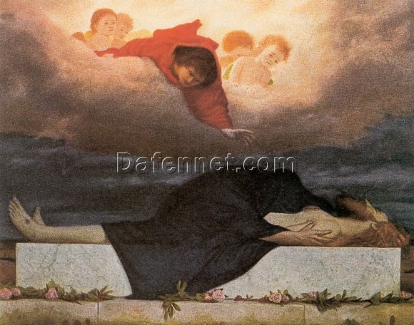 Symbolist Religious Masterpiece-Inspired Oil Painting by Da Fen Village Artists: Arnold Böcklin’s Pietà