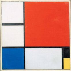 Authentic - Looking Reproduction of "Composition 2" by Piet Mondrian (1929) Inspired by Neoplasticist Aesthetics for Interior Decorators