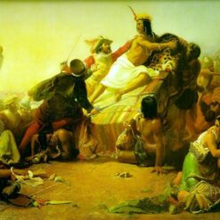 Customizable "Pizarro Seizing the Inca of Peru" (1846) Inspired Oil Painting by John Everett Millais - Handmade in Dafen Village, Tailored to Your Decor and Personal Aesthetic, for Shoppers Seeking Unique Historical Art on Google