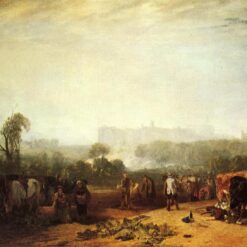 Authentic Reproduction of J.M.W. Turner's 'Ploughing up Turnips, near Slough' (1809) - A Timeless Gem of Romantic Genre Art