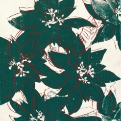 Authentic Andy Warhol 1981 Poinsetta Pop Art Flower Painting - A Vivid Celebration of Nature and Pop Culture