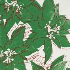 Exquisite Handmade Oil Canvas Replica of Andy Warhol's 1982 Pop Art 'Poinsettias' for Art Aficionados and Festive Home Decor