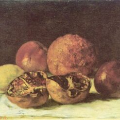 High - Quality Print Inspired by Gustave Courbet's 'Pomegranates' (1871) - An Affordable Way to Bring Realist Still Life Art into Your Home from Dafen Village