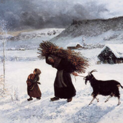 Custom-Made Oil on Canvas Painting Inspired by Gustave Courbet's 'Poor Woman of the Village' - Unique Creations Tailored to Your Taste by Dafen Village Studios