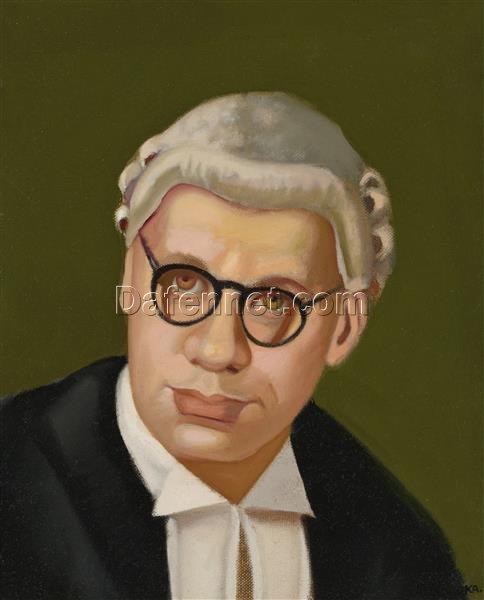 Portrait of Jacques Rosselli II” Inspired by Tamara de Lempicka – Elegant Art Deco Portrait Painting